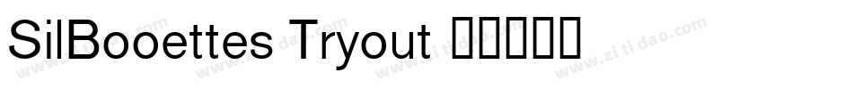SilBooettes Tryout字体转换